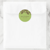 Lush Leaves Favor Stickers of Envelope Seals (Tas)