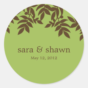 Lush Leaves Favor Stickers of Envelope Seals