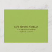 Lush Leaves Wedding RSVP Briefkaart (Achterkant)