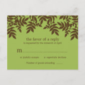 Lush Leaves Wedding RSVP Briefkaart (Voorkant)