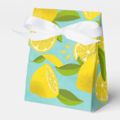 Lush Lemon - blauwgroen Party Favor Box Bedankdoosjes (Voorkant Zijde)