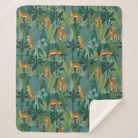Lush Leopard Sherpa Deken (Voorkant)