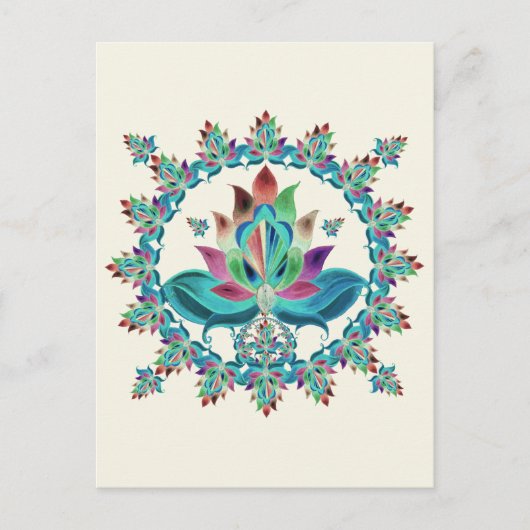 Lush Lotus Briefkaart (Voorkant)