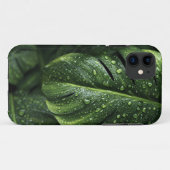 Lush Monstera Leaves with Morning Dew Drops Case-Mate iPhone Case (Achterkant (horizontaal))