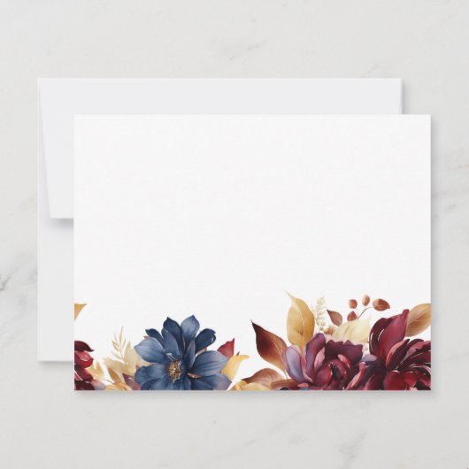 Lush Navy Wijn Bloemen Vrijgezellenfeest Recept Notitiekaartje (Achterkant)