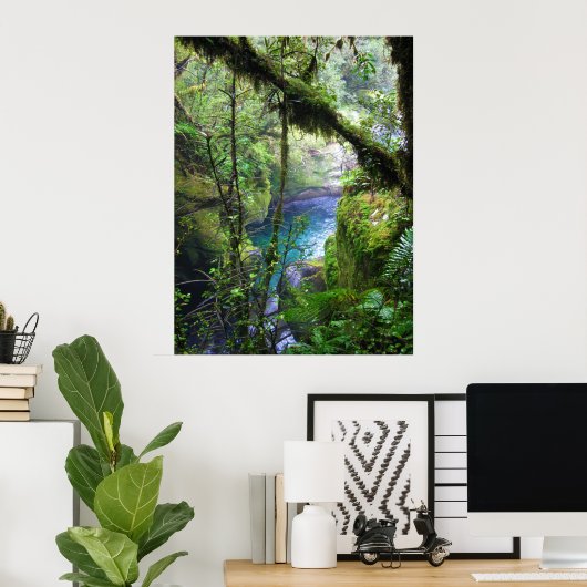Lush Oerwoud River Poster (Thuiskantoor)
