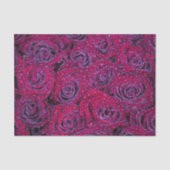 Lush Paarse Rozen en neerslag Tissuepapier (Voorkant)