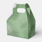 Lush Palm Leaf Wedding Bedankt Moss Green ID956 Bedankdoosjes (Achterkant)