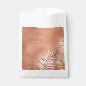 Lush Palm Leaf Wedding Bedankt Terra Cotta ID956 Bedankzakje (Voorkant)