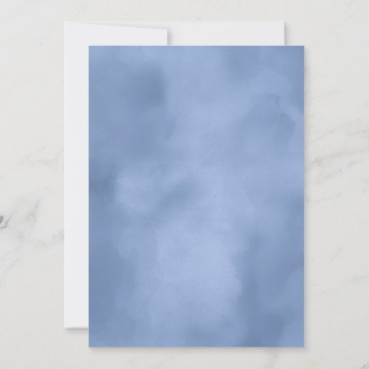 Lush Palm Leaf Wedding Blue ID956 Save The Date (Achterkant)