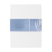 Lush Palm Leaf Wedding Blue ID956 Uitnodigingen Wikkel (Achterkant Voorbeeld)