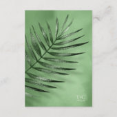 Lush Palm Leaf Wedding Details Moss Green ID956 Informatiekaartje (Achterkant)