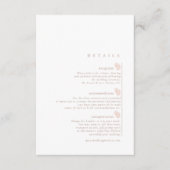 Lush Palm Leaf Wedding Details Terra Cotta ID956 Informatiekaartje (Voorkant)