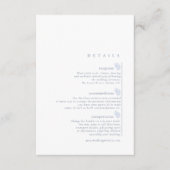 Lush Palm Leaf Wedding Details Windsor Blue ID956 Informatiekaartje (Voorkant)