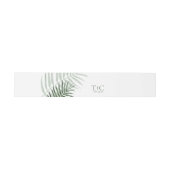 Lush Palm Leaf Wedding Green/White ID956 Uitnodigingen Wikkel (Vlak)