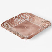 Lush Palm Leaf Wedding Lijst Terra Cotta ID956 Papieren Bordje (Gebogen)