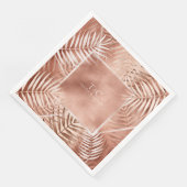 Lush Palm Leaf Wedding Lijst Terra Cotta ID956 Servet (Hoek)