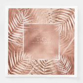 Lush Palm Leaf Wedding Lijst Terra Cotta ID956 Servet (Voorkant)