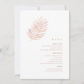 Lush Palm Leaf Wedding Menu Terra Cotta ID956 (Voorkant)