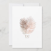 Lush Palm Leaf Wedding Menu Terra Cotta ID956 (Achterkant)