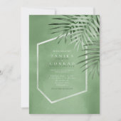 Lush Palm Leaf Wedding Moss Green ID956 (Voorkant)