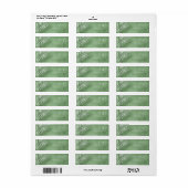Lush Palm Leaf Wedding Moss Green ID956 Etiket (Full Sheet)