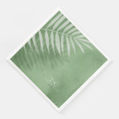 Lush Palm Leaf Wedding Moss Green V3 ID956 Servet (Hoek)