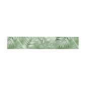 Lush Palm Leaf Wedding Pattern Moss Green ID956 Uitnodigingen Wikkel (Vlak)