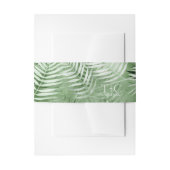 Lush Palm Leaf Wedding Pattern Moss Green ID956 Uitnodigingen Wikkel (Voorkant Voorbeeld)