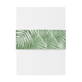 Lush Palm Leaf Wedding Pattern Moss Green ID956 Uitnodigingen Wikkel (Achterkant Voorbeeld)