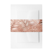 Lush Palm Leaf Wedding Pattern Terra Cotta ID956 Uitnodigingen Wikkel (Voorkant Voorbeeld)