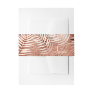 Lush Palm Leaf Wedding Pattern Terra Cotta ID956 Uitnodigingen Wikkel