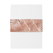 Lush Palm Leaf Wedding Pattern Terra Cotta ID956 Uitnodigingen Wikkel (Achterkant Voorbeeld)