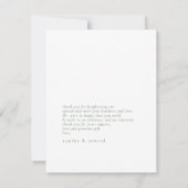 Lush Palm Leaf Wedding Photo Moss Green ID956 Bedankkaart (Achterkant)