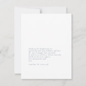 Lush Palm Leaf Wedding Photo Windsor Blue ID956 Bedankkaart (Achterkant)