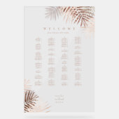 Lush Palm Leaf Wedding Seating Terra Cotta/W ID956 Acryl Bord (Voorkant)