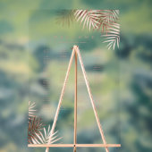 Lush Palm Leaf Wedding Seating Terra Cotta/W ID956 Acryl Bord (Neutraal)