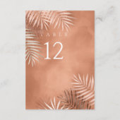 Lush Palm Leaf Wedding Table No. Terra Cotta ID956 Kaart (Achterkant)