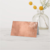 Lush Palm Leaf Wedding Table No. Terra Cotta ID956 Plaatskaartje (Achterkant)