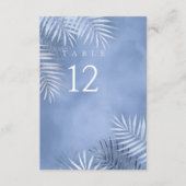 Lush Palm Leaf Wedding Table No. Windsor Blu ID956 Kaart (Voorkant)