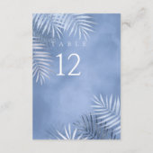 Lush Palm Leaf Wedding Table No. Windsor Blu ID956 Kaart (Achterkant)