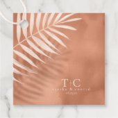 Lush Palm Leaf Wedding Terra Cotta ID956 Bedankjes Labels (Voorkant)