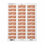 Lush Palm Leaf Wedding Terra Cotta ID956 Etiket (Full Sheet)