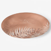 Lush Palm Leaf Wedding Terra Cotta V2 ID956 Papieren Bordje (Gekanteld)