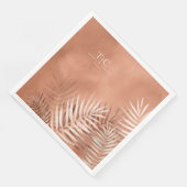 Lush Palm Leaf Wedding Terra Cotta V2 ID956 Servet (Hoek)