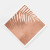 Lush Palm Leaf Wedding Terra Cotta V3 ID956 Servet (Hoek)