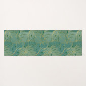 Lush palmbladeren patroon in groen en goud yogamat (Achterkant (horizontaal))