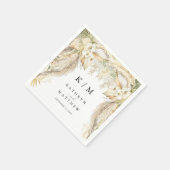 Lush Pampas Grass Boho Wedding Arch Servetten (Hoek)