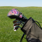 Lush Pink and Purple Flowers Personalized Golfheadcover (Insitu)