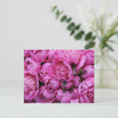 Lush Pink Peony Flowers Briefkaart (Staand voorkant)